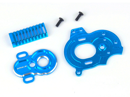Aluminium Motor Mount and Heat Sink - Blue [Tamiya MF-01X] - Click Image to Close